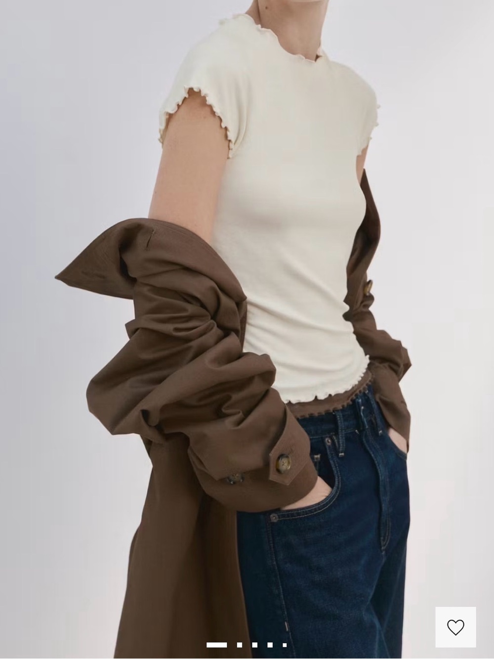 Mango Cream Lettuce-Trim Slim Tee